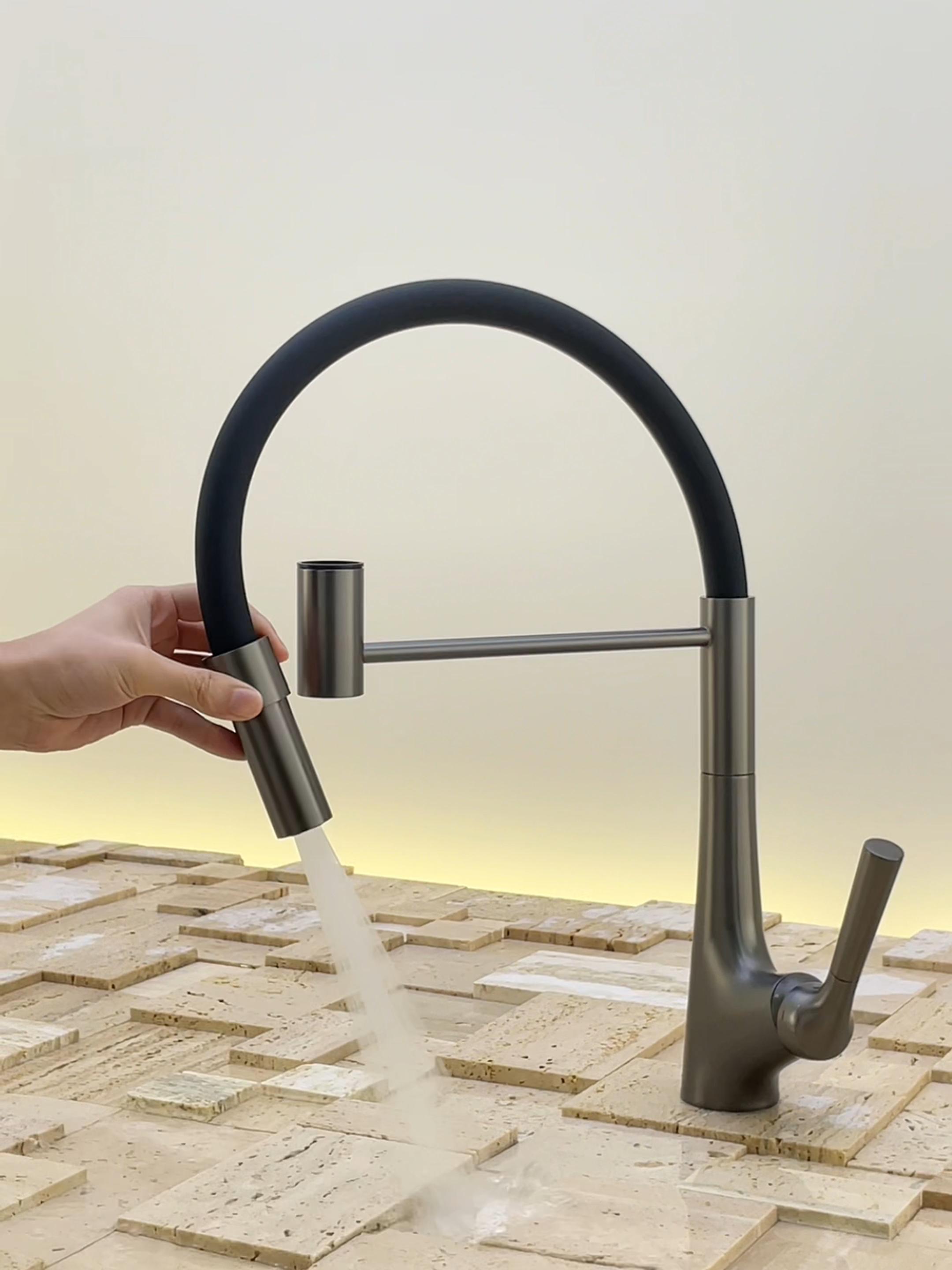 QM-91536 Flexible Hose Pull-Out Kitchen Faucet QM-91536 Flexible Hose Pull-Out Kitchen Faucet