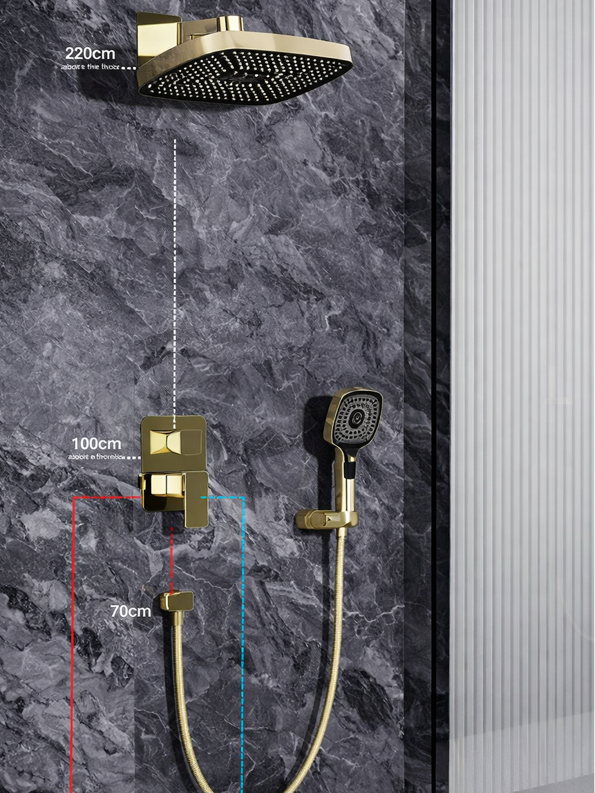 L41102 Concealed Shower System with Large Rainfall Head 
