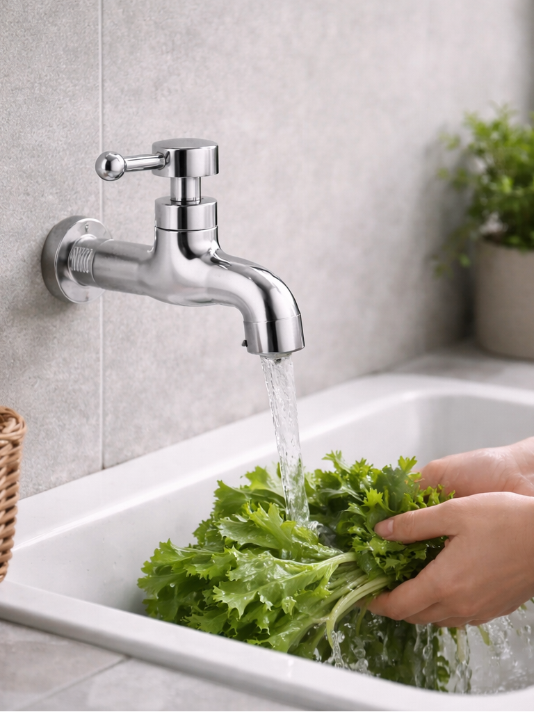 K50302 Single Cold Brass Tap | Quick Open Brass Bibcock for Laundry & Outdoor Use