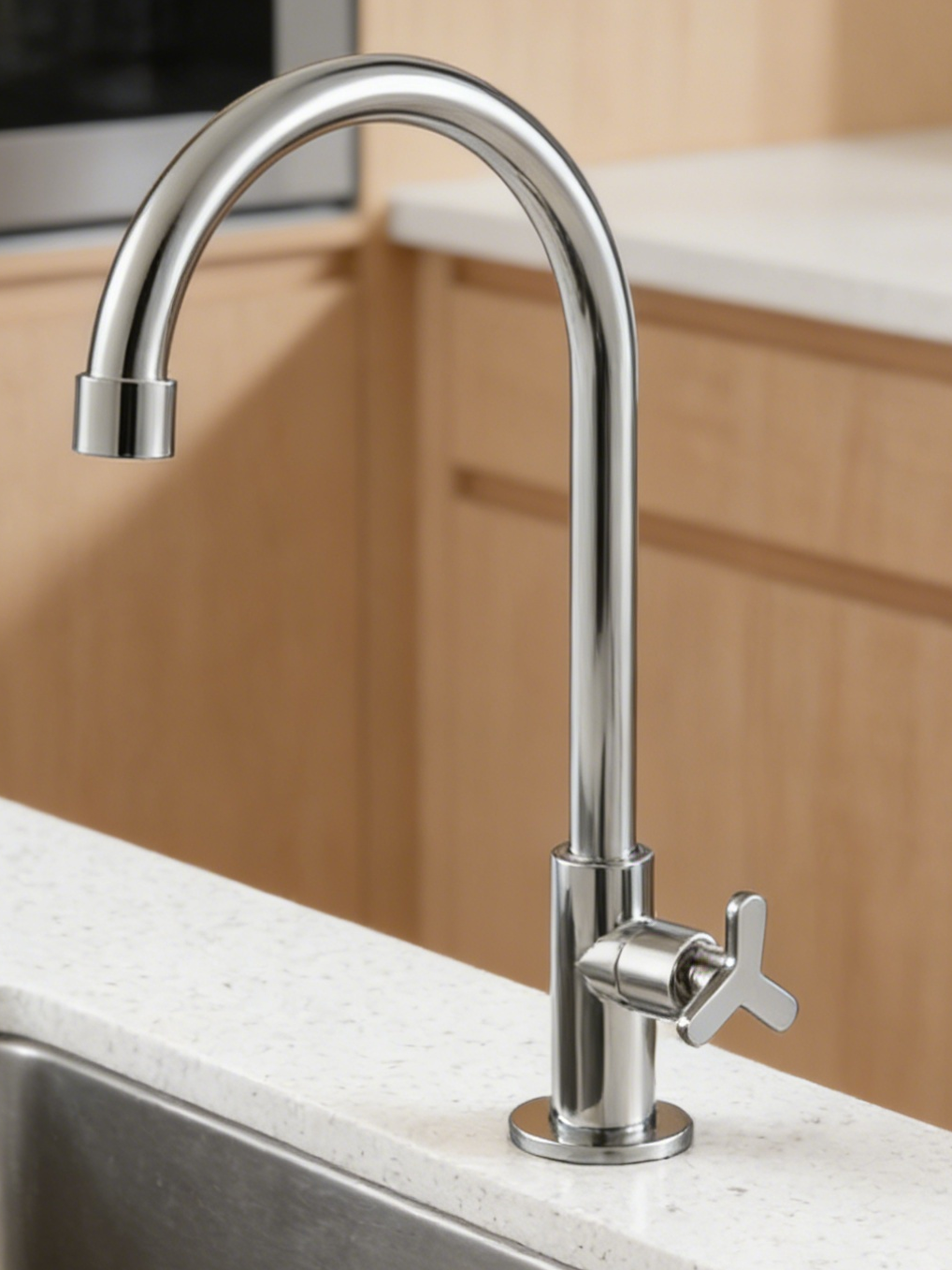 K25801 SUS304 Stainless Steel Cold Kitchen Faucet | Lead-Free Water-Saving Sink Tap