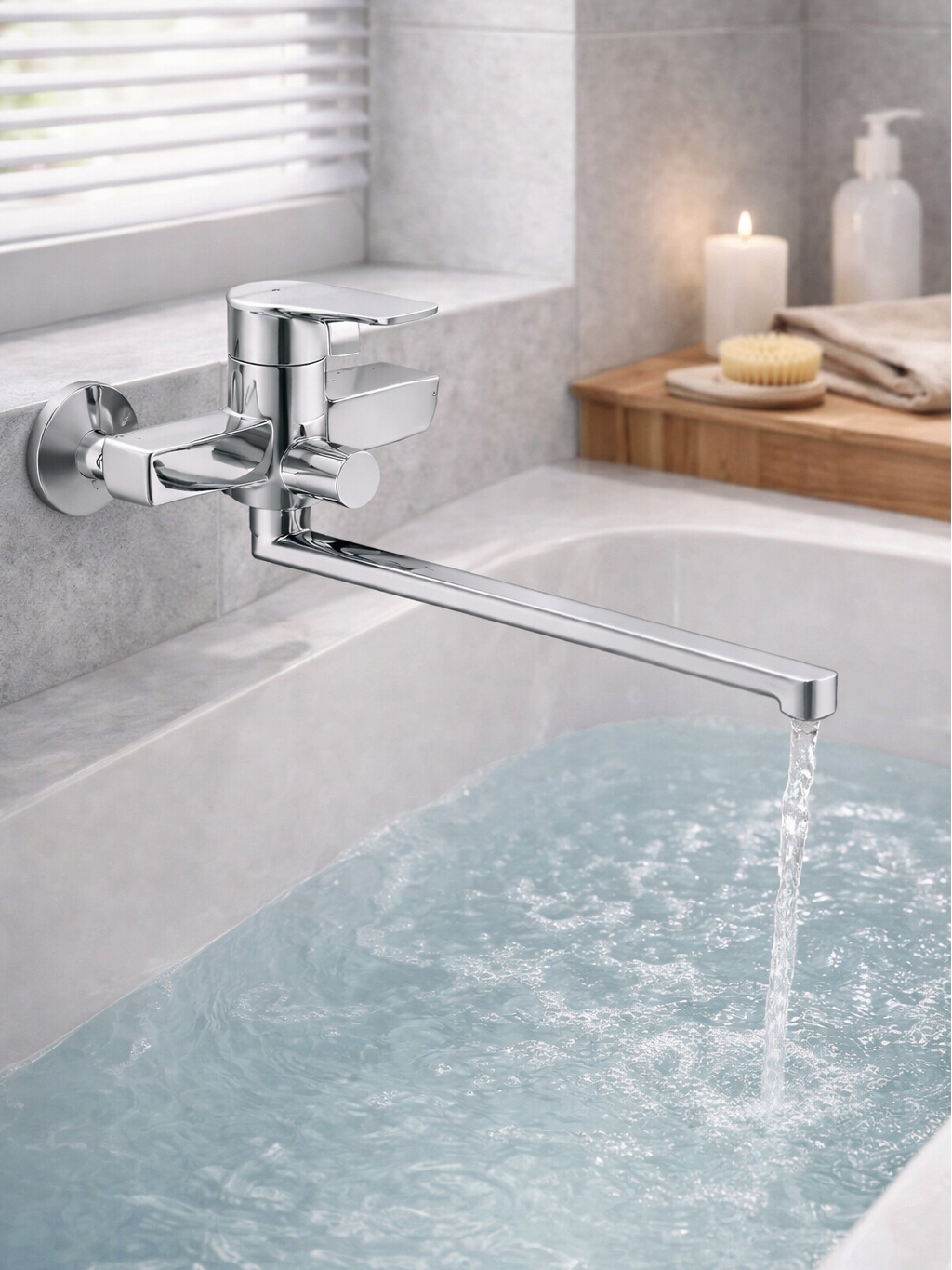 K39046 Two-Function Brass Bath Mixer