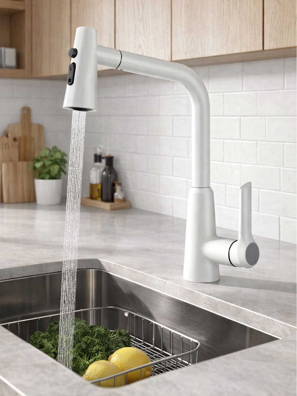 QM-91332 Single Handle Pull-Out Kitchen Faucet