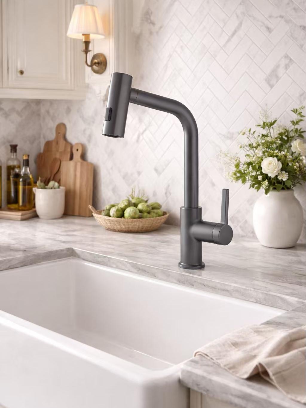 QM-86865N 3-Function Pull-Out Kitchen Sink Faucet