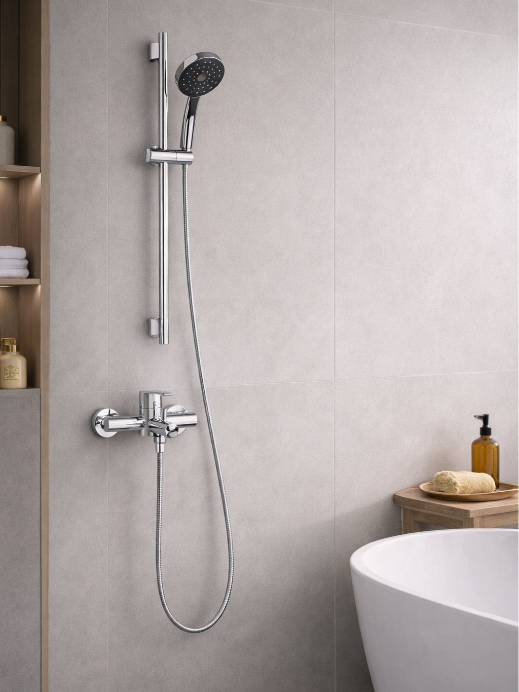 K18028 SUS304 Stainless Steel Bathtub Shower Set with Hand Shower | Bathroom Mixer K18028 SUS304 Stainless Steel Bathtub Shower Set with Hand Shower | Bathroom Mixer