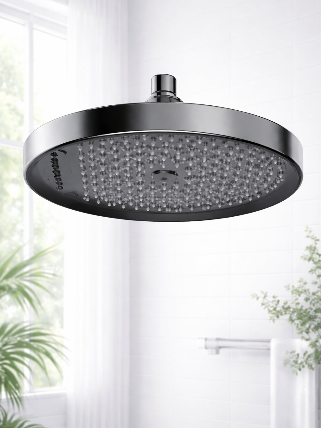 D 27501-GM 12-Inch 2-Function Round Brass Rain Shower Head