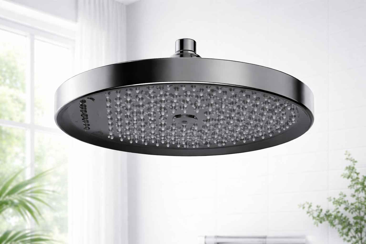 D 27501-GM 12-Inch 2-Function Round Brass Rain Shower Head