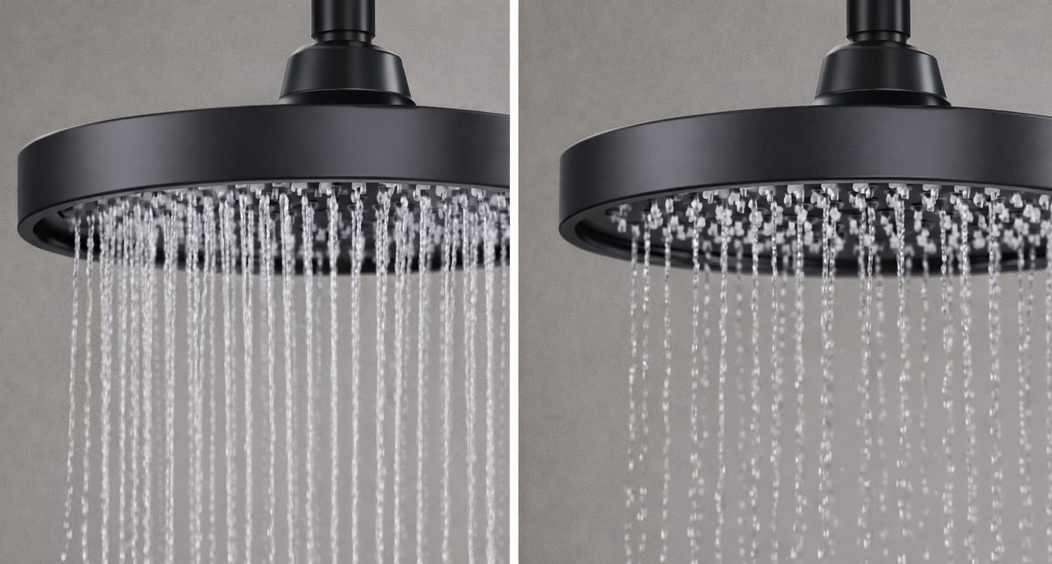 D 27501-GM 12-Inch 2-Function Round Brass Rain Shower Head