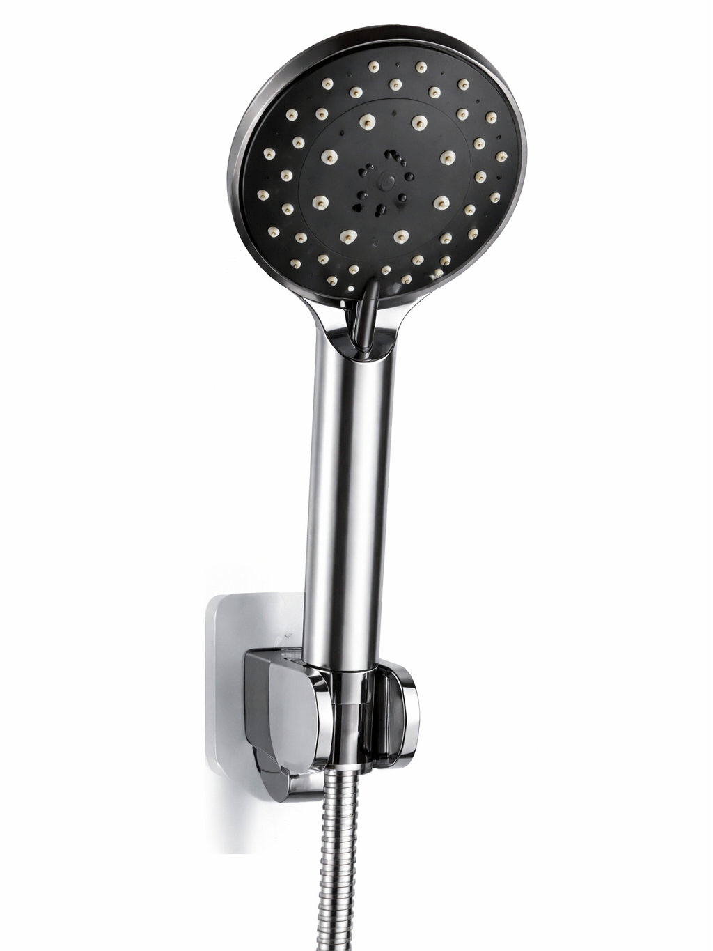 Z03095-C 5 Function Rotary Hand Shower Set Chrome | Adjustable Shower Head with Hose for Bathroom 
