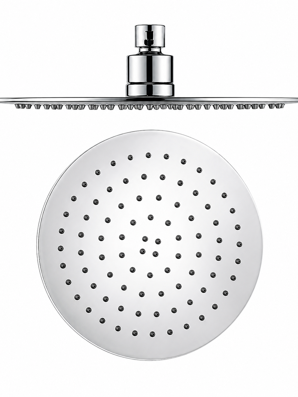 8 Inch SUS304 Stainless Steel Round Rain Shower Head – Chrome Overhead Shower (Model D19016)