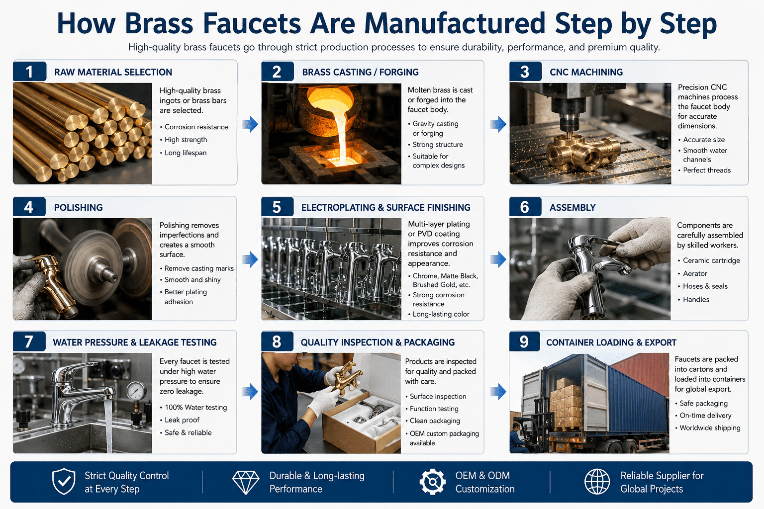 How Brass Faucets Are Manufactured Step by Step